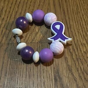 Awareness Ribbon Beaded Tumbler Stanley cup charm Bracelet Lupus Alzheimer's